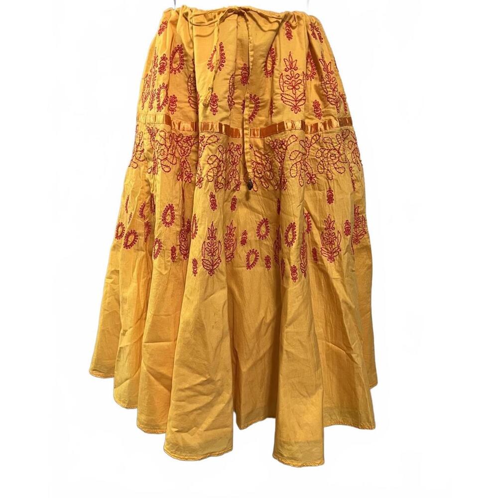 Guess, Boho festival Hippie, 70s Global Folk Skirt, Size S